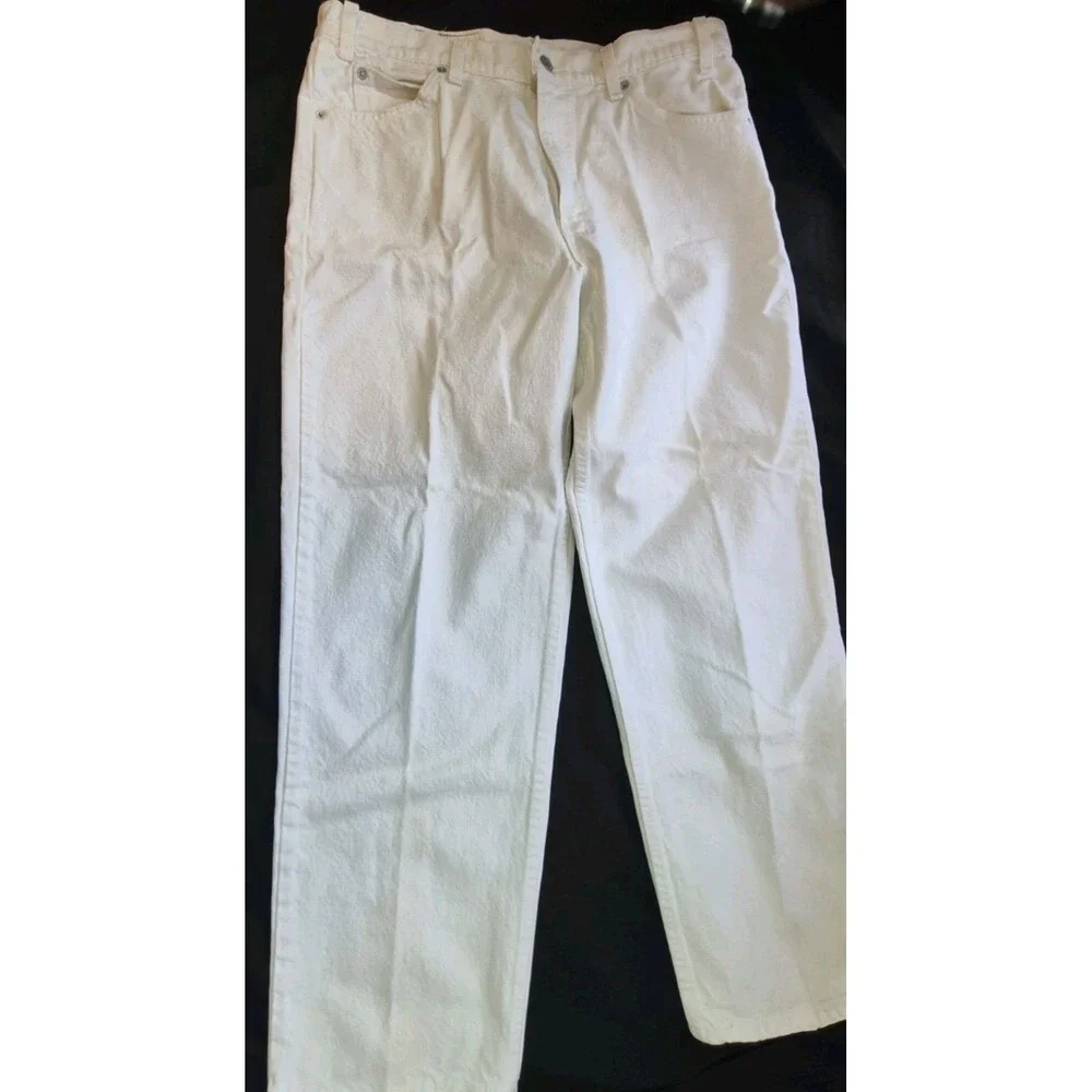 Vth 1996 Levi's 550 White Jeans Mens Size 36x30 Relaxed Slight Taper Made In USA
